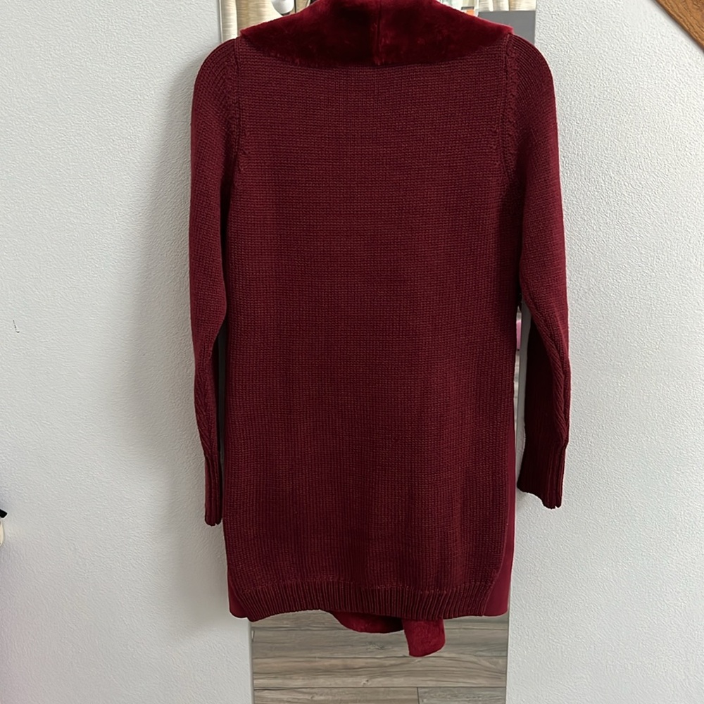 🌟Slinky Brand faux suede and knit open cardigan - Picture 7 of 8